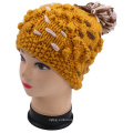 New Design Sweet Girls Multicolor Hand Knit Winter Hat